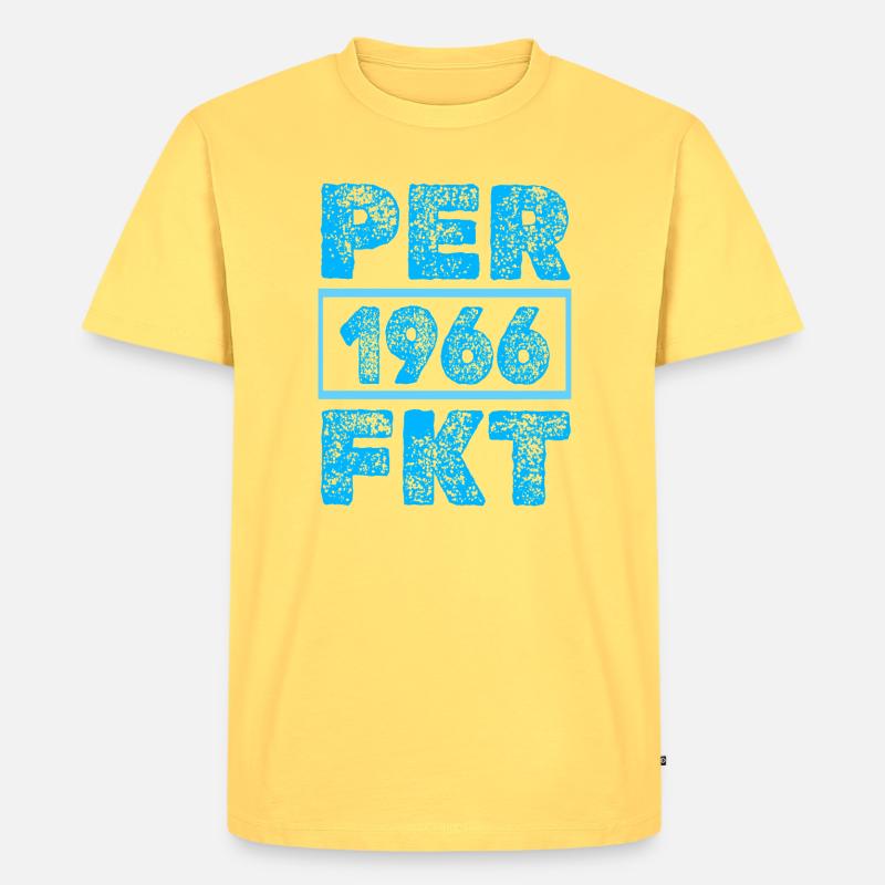 Perfektioniert 1966 - Männer Premium Bio T-Shirt - Pastellgelb