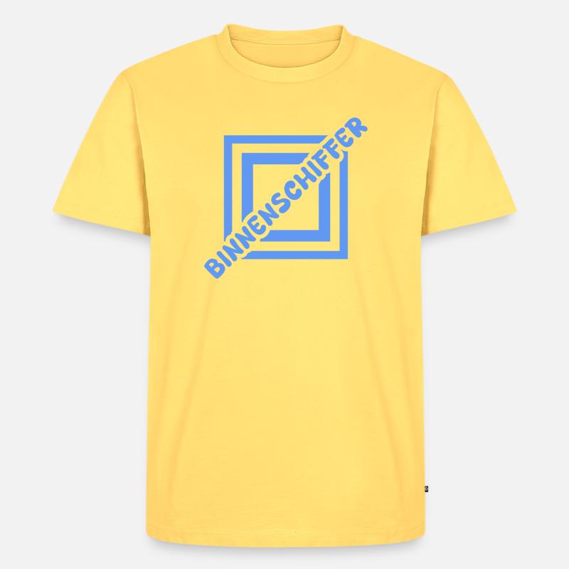 Berufung Binnenschiffer - Männer Premium Bio T-Shirt - Pastellgelb