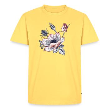 Vintage Bouquet - Men's Premium Organic T-Shirt - sky yellow - Front - AI Model Male 185 dark (185cm)