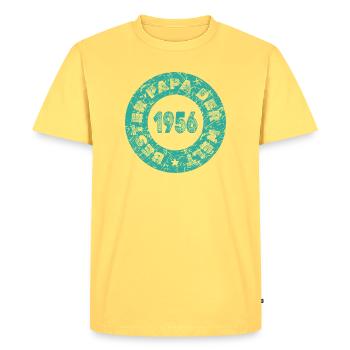Charrette à bras 1956 - T-shirt Premium bio Homme - jaune pastel - Devant - AI Model Male 185 dark (185cm)