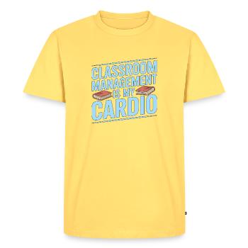 High School Teacher Classroom Management Education - Men's Premium Organic T-Shirt - sky yellow - Front - AI Model Male 185 dark (185cm)
