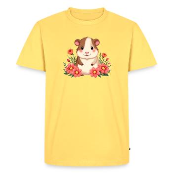 cobaye - T-shirt Premium bio Homme - jaune pastel - Devant - AI Model Male 185 dark (185cm)