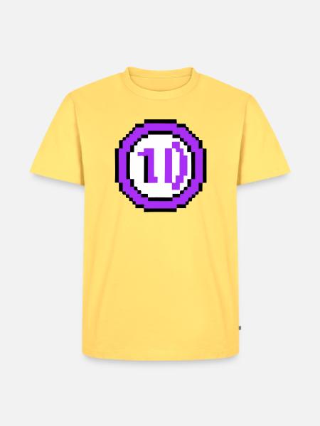 Arcade Coin 10 Years Anniversary - Men's Premium Organic T-Shirt - sky yellow