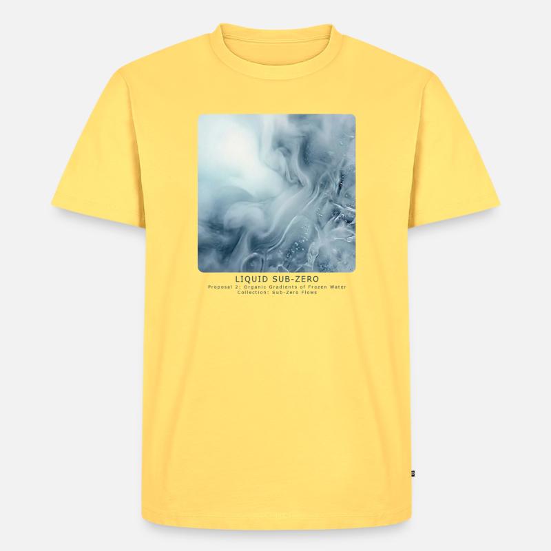 Liquid Sub-Zero - Männer Premium Bio T-Shirt - Pastellgelb