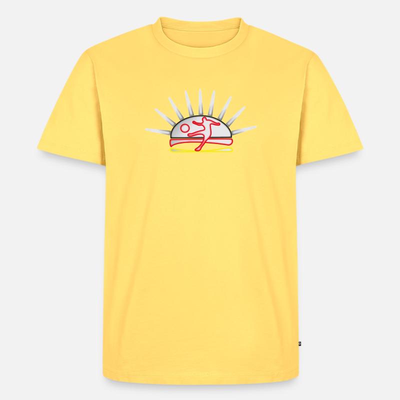 Sonnen-Kicker - Männer Premium Bio T-Shirt - Pastellgelb