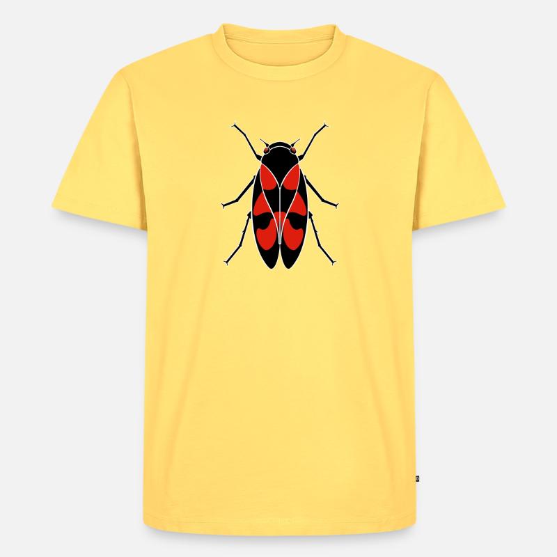 Blutzikade - Männer Premium Bio T-Shirt - Pastellgelb