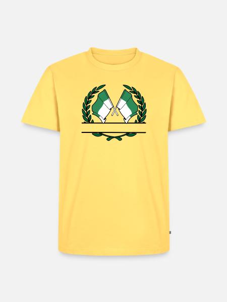 Vlieland Laurel Custom – Island Edition - Männer Premium Bio T-Shirt - Pastellgelb
