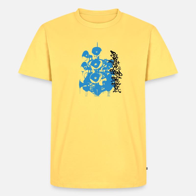 public soundsystem - Männer Premium Bio T-Shirt - Pastellgelb