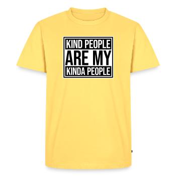 Les gens gentils sont mon genre de gentillesse - T-shirt Premium bio Homme - jaune pastel - Devant - AI Model Male 185 dark (185cm)