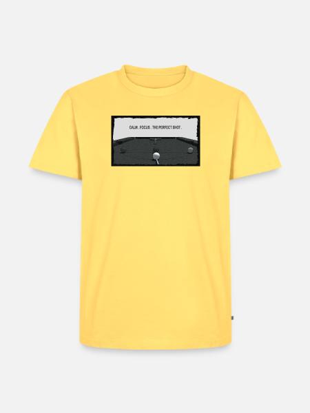 Snooker – Calme, Concentration, Le Tir Parfait - T-shirt Premium bio Homme - jaune pastel