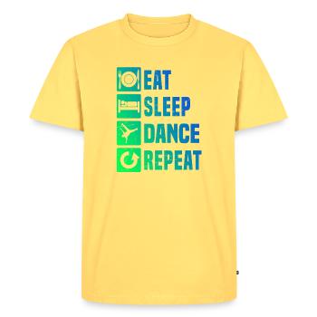 Idée cadeau pour un breakdanceur avec street dance - T-shirt Premium bio Homme - jaune pastel - Devant - AI Model Male 185 dark (185cm)