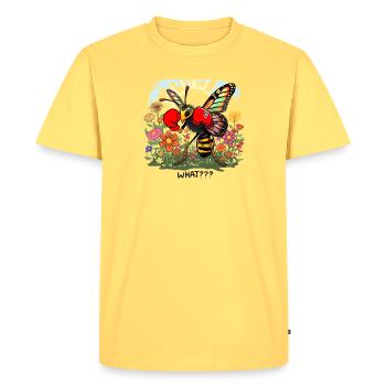 Concours de boxe au Bloemenveld - T-shirt Premium bio Homme - jaune pastel - Devant - AI Model Male 185 dark (185cm)