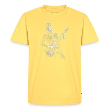 Millard Fillmore Guitare - T-shirt Premium bio Homme - jaune pastel - Devant - AI Model Male 185 dark (185cm)