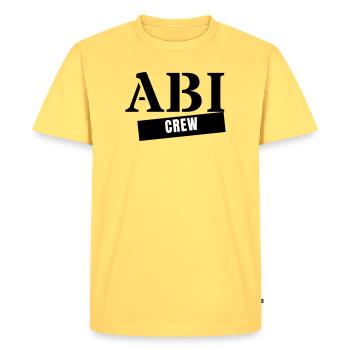 Abi Crew - Abitur Graduation Year Abitur Trip - Men's Premium Organic T-Shirt - sky yellow - Front - AI Model Male 185 dark (185cm)