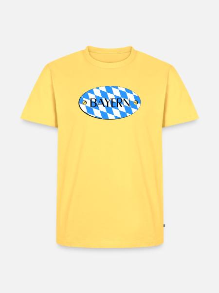 Bayern  - Männer Premium Bio T-Shirt - Pastellgelb