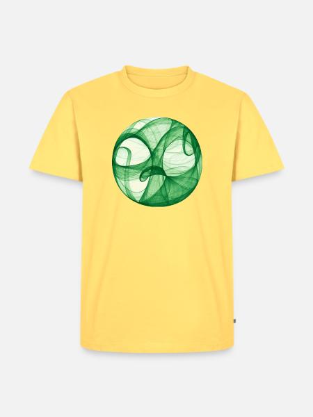Lebensbaum Grün - Männer Premium Bio T-Shirt - Pastellgelb