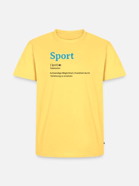 Sport Aufwendige Möglichkeit - Männer Premium Bio T-Shirt - Pastellgelb