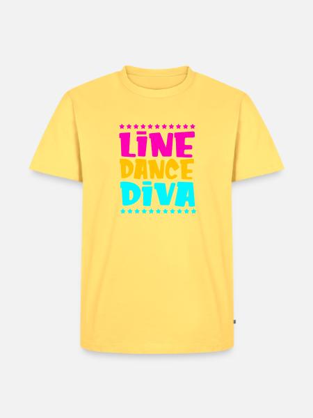 Linedance - Männer Premium Bio T-Shirt - Pastellgelb