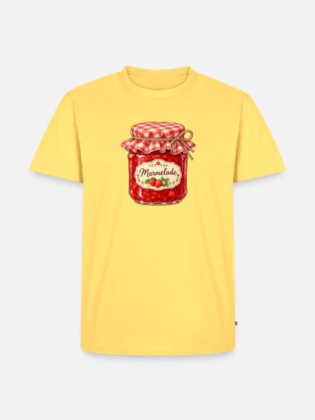 marmelade - Männer Premium Bio T-Shirt - Pastellgelb