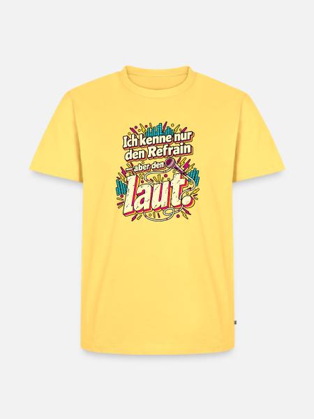 Schlagerfan Schlagerparty Schlagermove Konzert - Männer Premium Bio T-Shirt - Pastellgelb