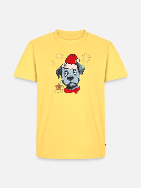 Weihnachten - Männer Premium Bio T-Shirt - Pastellgelb