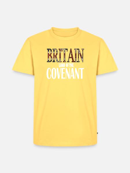 Convenant White - Männer Premium Bio T-Shirt - Pastellgelb