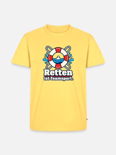 Rettungsschwimmer Lifeguard Team Wasserrettung - Männer Premium Bio T-Shirt - Pastellgelb