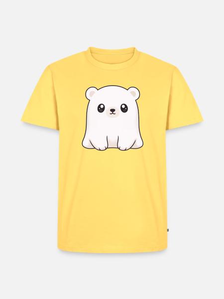 Eisbär - Männer Premium Bio T-Shirt - Pastellgelb