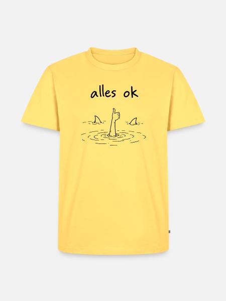 alles ok - Männer Premium Bio T-Shirt - Pastellgelb