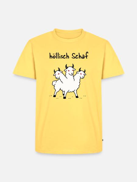 höllisch Scharf - Männer Premium Bio T-Shirt - Pastellgelb