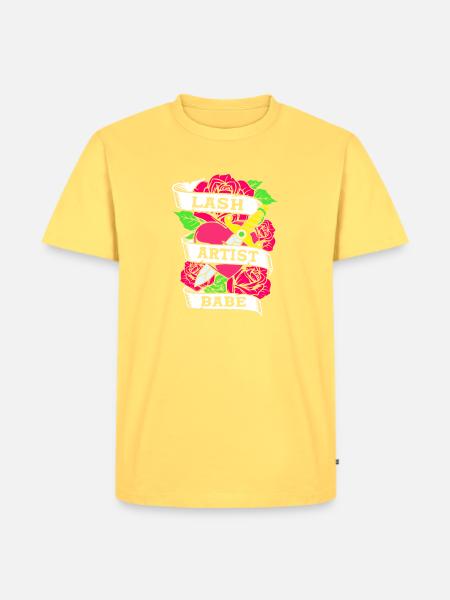 Make-up Kosmetik Kosmetikerin - Männer Premium Bio T-Shirt - Pastellgelb