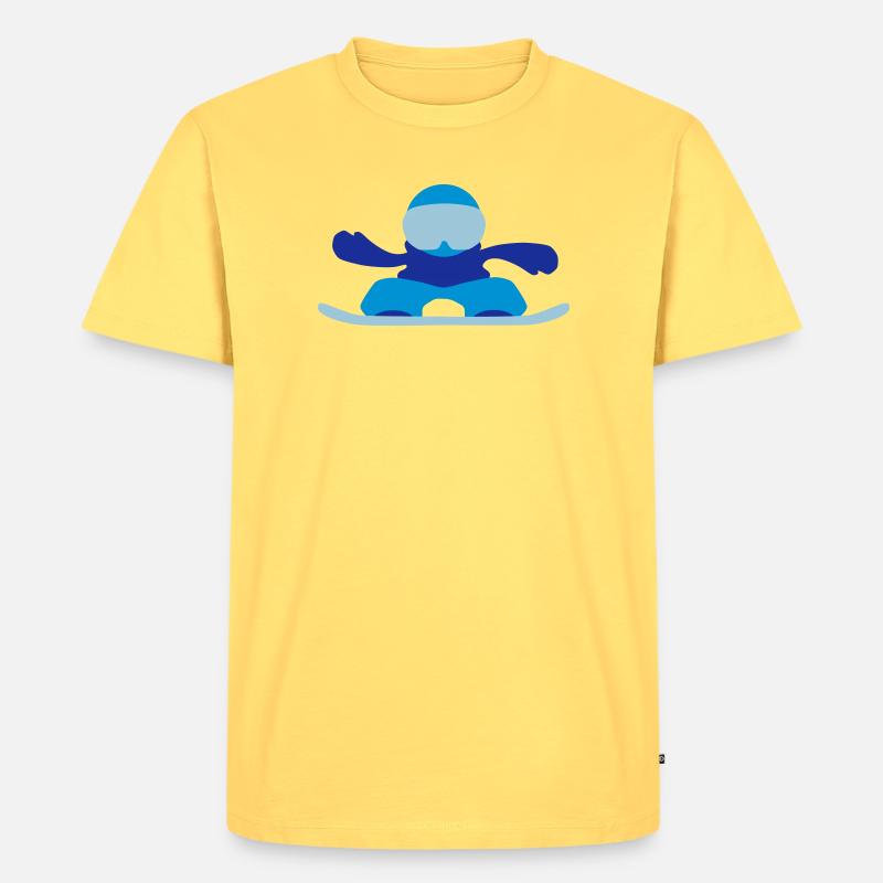 snowboardeuse - T-shirt Premium bio Homme - jaune pastel