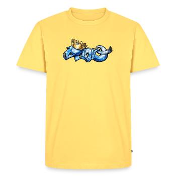 Bleu cano - T-shirt Premium bio Homme - jaune pastel - Devant - AI Model Male 185 dark (185cm)