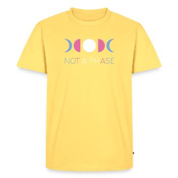 LGBTQ Pride Month - Not a Phase - Transgender - Men's Premium Organic T-Shirt - sky yellow - Front - AI Model Male 185 dark (185cm)