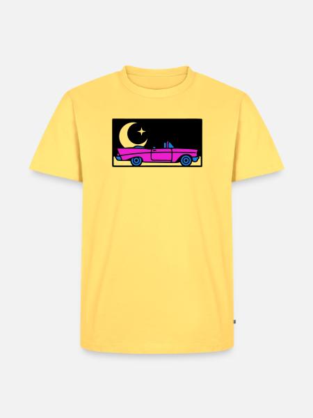 Retro 80s Convertible Graphic - Men's Premium Organic T-Shirt - sky yellow