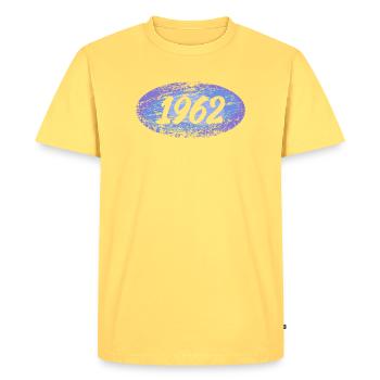 Recruit 1962 - Men's Premium Organic T-Shirt - sky yellow - Front - AI Model Male 185 dark (185cm)