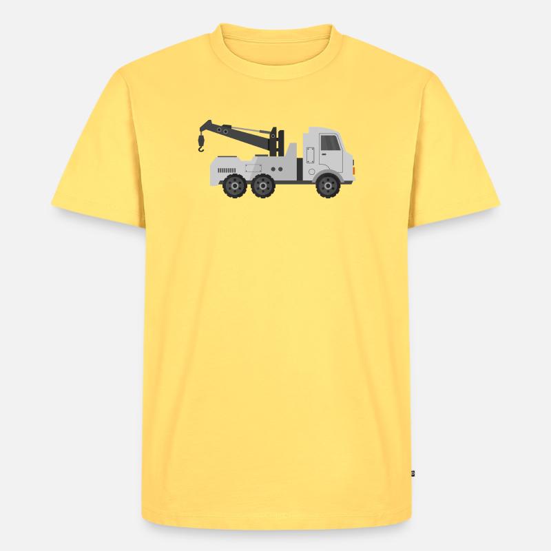Abschleppwagen - Männer Premium Bio T-Shirt - Pastellgelb