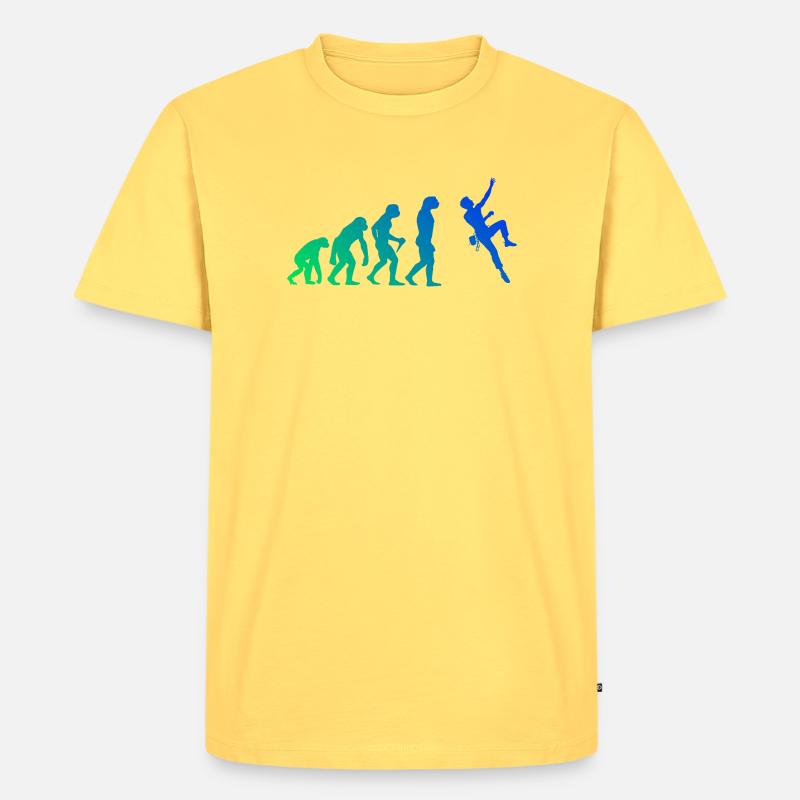 Les éventails d’escalade s’assemblent - T-shirt Premium bio Homme - jaune pastel