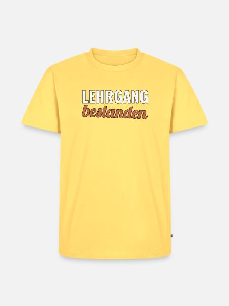 Feuerwehr Ausbildung Geschenk zum Lehrgangsabschlu - Männer Premium Bio T-Shirt - Pastellgelb