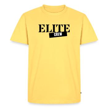 Équipage d’élite - Membre de l’équipe de groupe de groupe - T-shirt Premium bio Homme - jaune pastel - Devant - AI Model Male 185 dark (185cm)