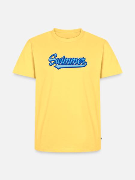 Swimmer - Men's Premium Organic T-Shirt - sky yellow
