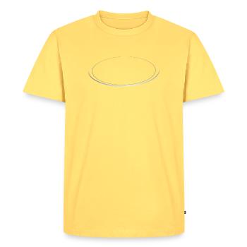 Saturnring 3D métallique - T-shirt Premium bio Homme - jaune pastel - Devant - AI Model Male 185 dark (185cm)