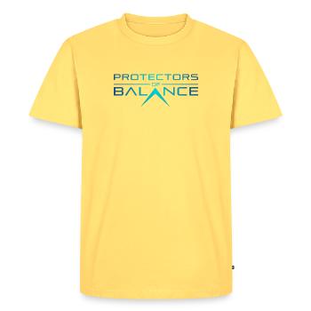 Protectors of Balance - Men's Premium Organic T-Shirt - sky yellow - Front - AI Model Male 185 dark (185cm)