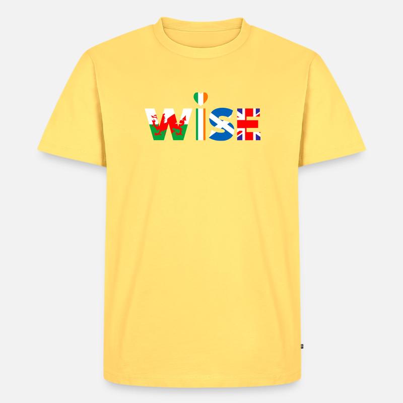 WISE - T-shirt Premium bio Homme - jaune pastel