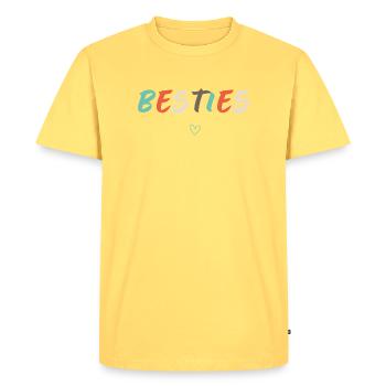 Besties Best Friends Best Friends - Men's Premium Organic T-Shirt - sky yellow - Front - AI Model Male 185 dark (185cm)