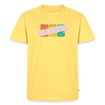 Prénom Allegra - T-shirt Premium bio Homme - jaune pastel - Devant - AI Model Male 185 dark (185cm)