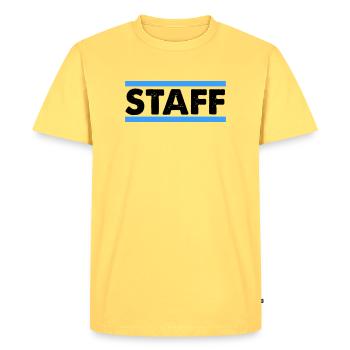 Personnel - T-shirt Premium bio Homme - jaune pastel - Devant - AI Model Male 185 dark (185cm)