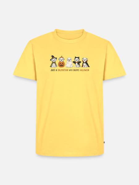 Dalmatiner-Halloween-Crew - Männer Premium Bio T-Shirt - Pastellgelb