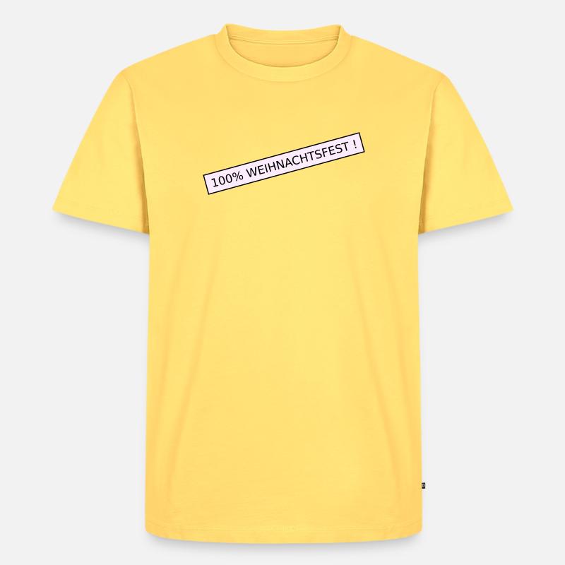 Noël à 100 % - T-shirt Premium bio Homme - jaune pastel