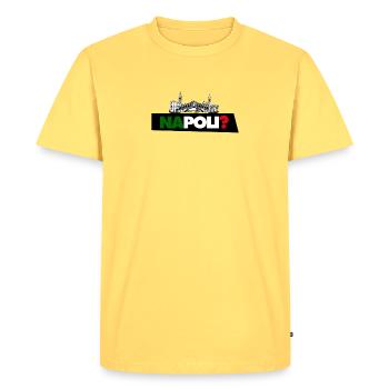 Naples? - T-shirt Premium bio Homme - jaune pastel - Devant - AI Model Male 185 dark (185cm)